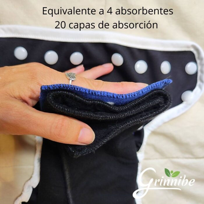 Equivalente a 4 absorbentes 20 capas de absorción